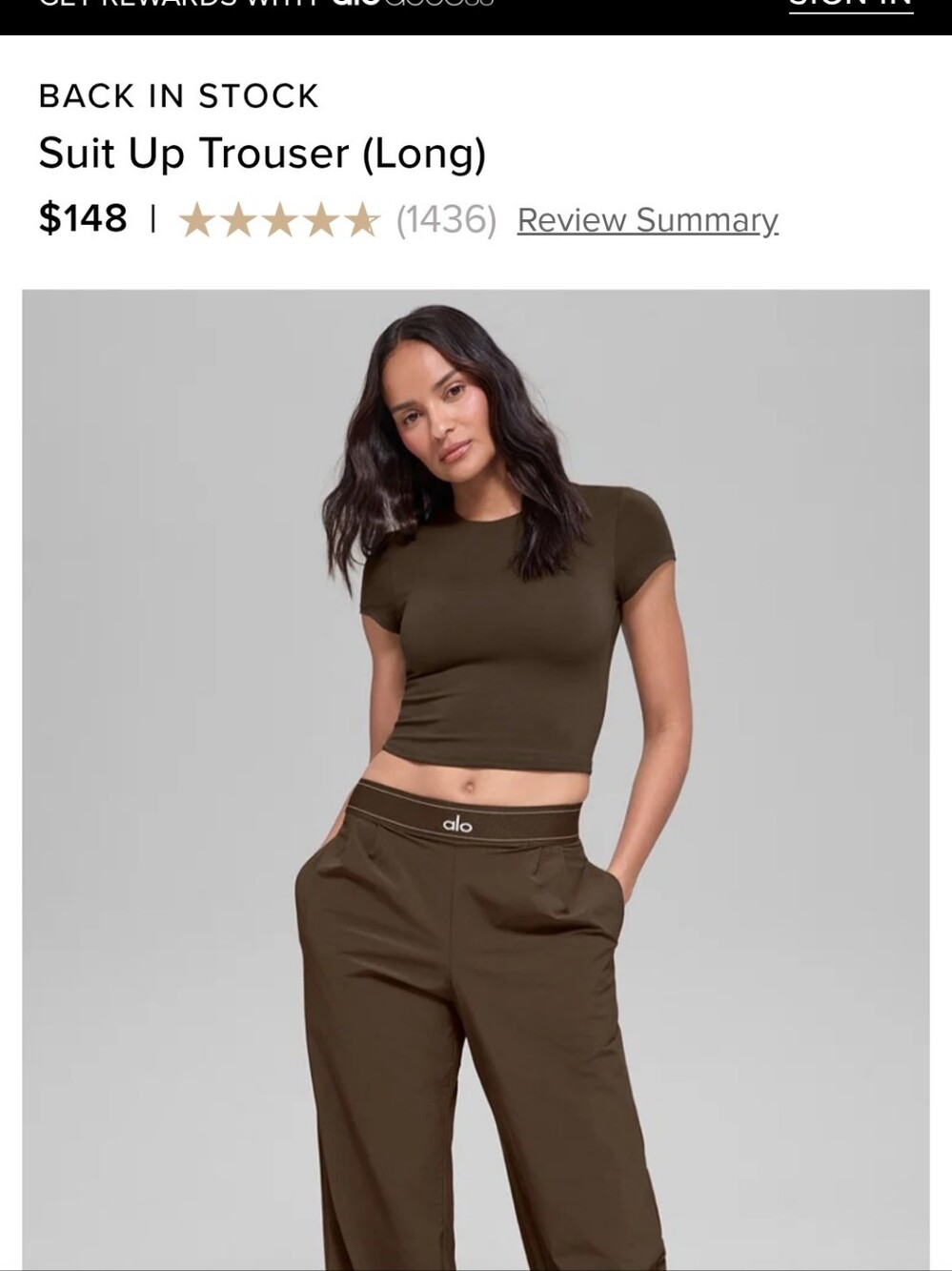 Suit Up Trouser Esspresso